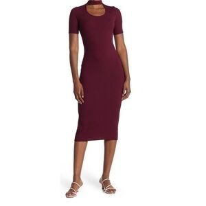 Rib Knit Cutout Dress